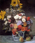 Renoir Auguste Mixed Flowers In An Earthenware Pot A4 Photo Print
