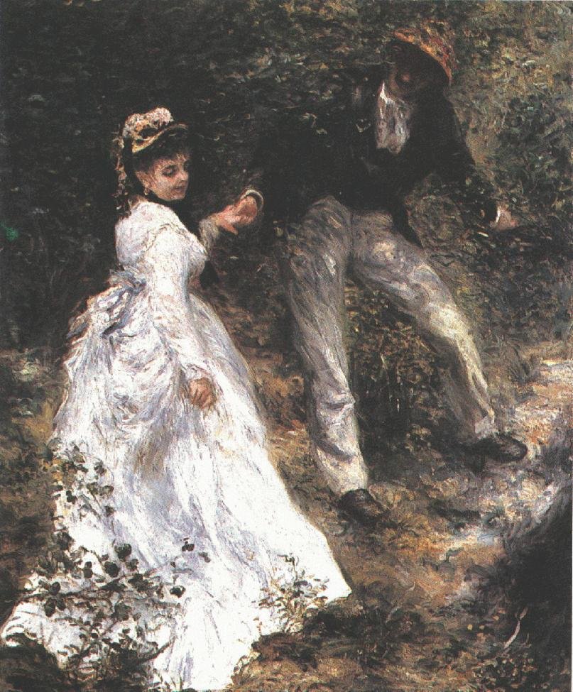 Renoir Le Promenade,1870, Art A4 Photo Print