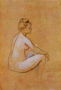 Renoir Pierre Auguste 1841 1919 Bather seated A4 Photo Print