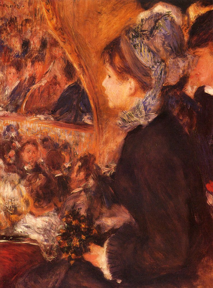 Renoir Pierre Auguste At The Theatre Art A4 Photo Print