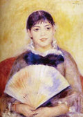 Renoir Pierre Auguste Girl With A fan A4 Photo Print