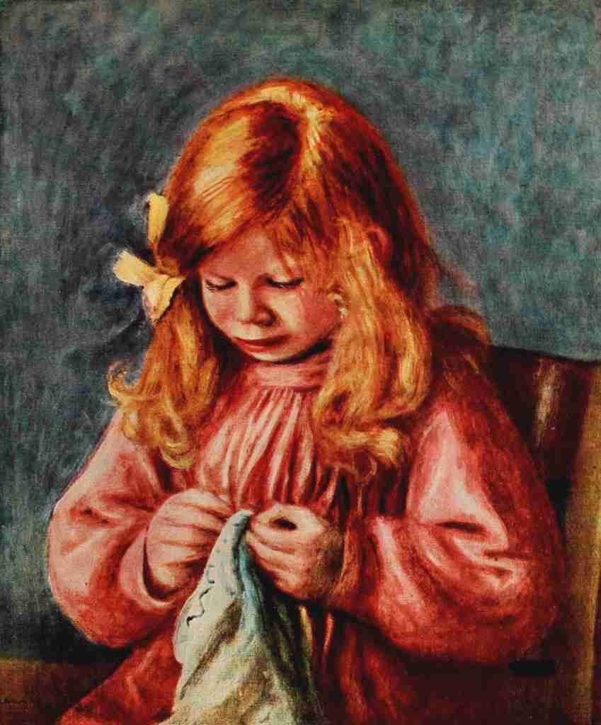 Renoir Pierre Auguste Jean Renoir sewing c1900 A4 Photo Print
