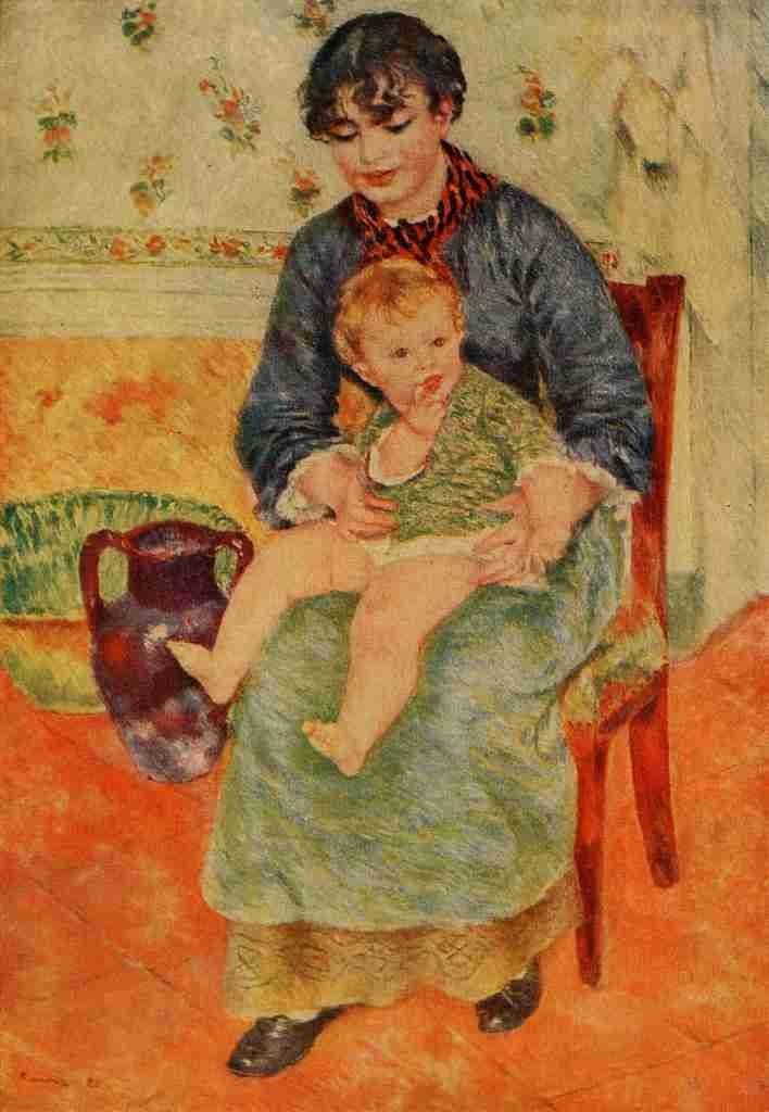 Renoir Pierre Auguste Mother and child Scribners 48 1910 A4 Photo Print