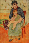 Renoir Pierre Auguste Mother and child Scribners 48 1910 A4 Photo Print