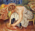 Renoir Pierre Auguste Woman tying her shoe lace A4 Photo Print