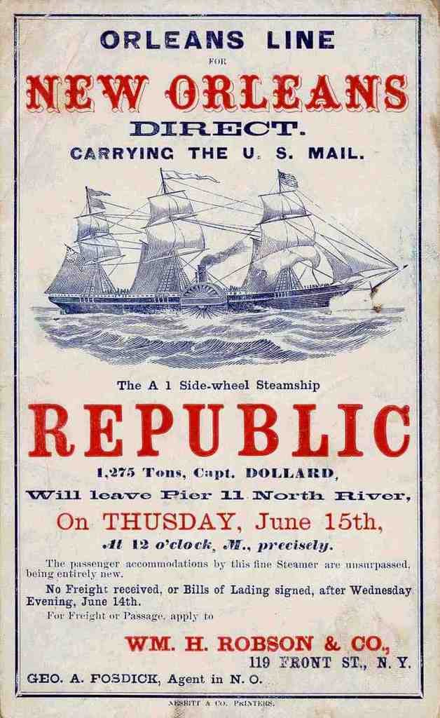 Republic Clipper Advert Vintage A4 Photo Print