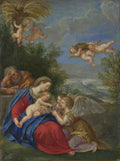 Rest on the Flight into Egypt Francesco Albani A4 Photo Print