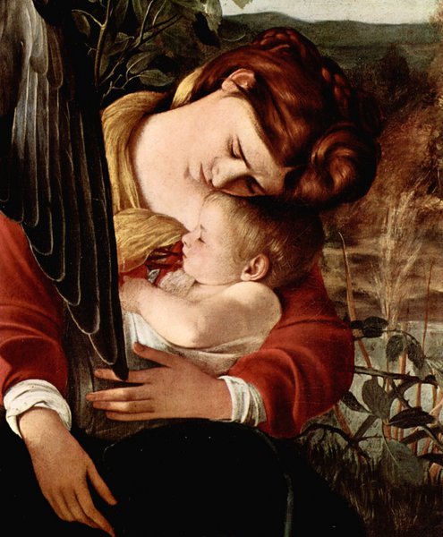 Resting on the Flight into Egypt detail 2 Caravaggio A4 Photo Print