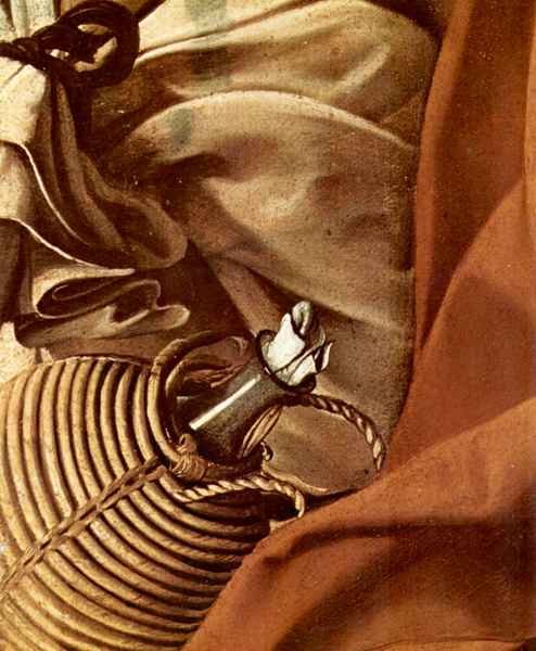 Resting on the Flight into Egypt detail 3 by Caravaggio A4 Photo Print