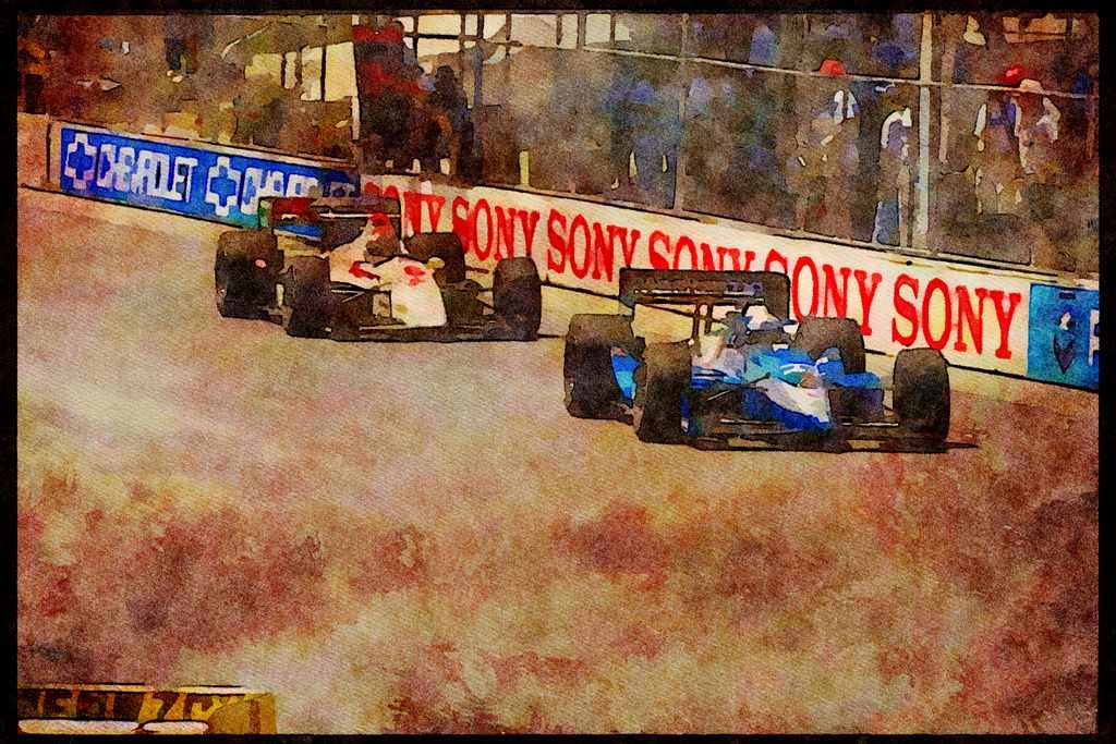 Retro 90s 80s Car Racing 325052 Scott Goodyear, Toronto Indy A4 Limited Edition Watercolour Print