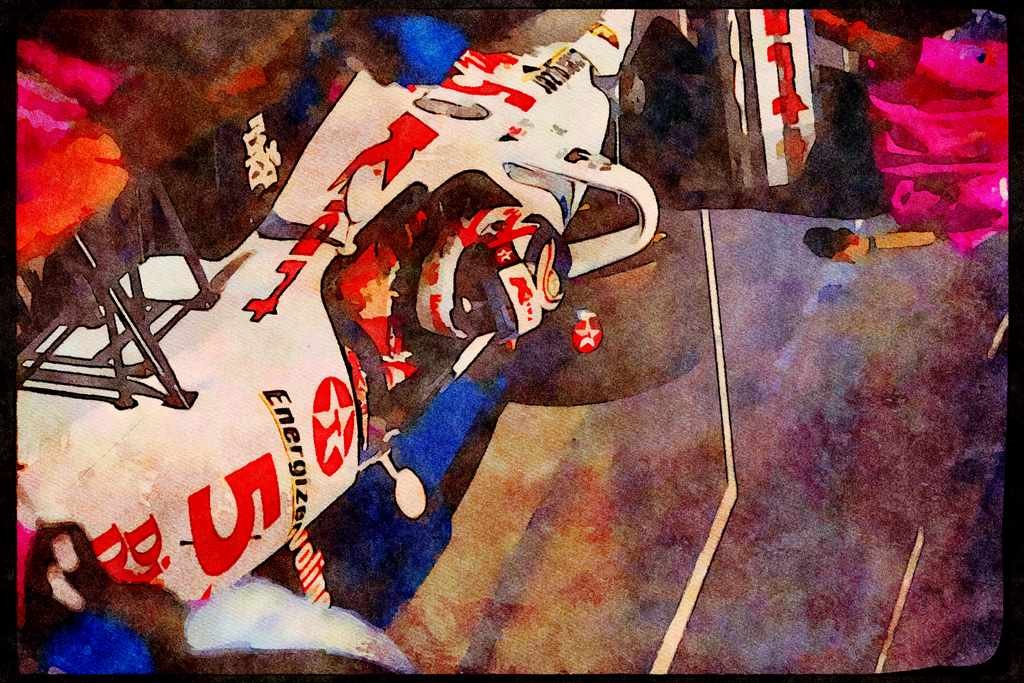 Retro 90s 80s Car Racing 325058 Nigel Mansell, Toronto Indy A4 Limited Edition Watercolour Print