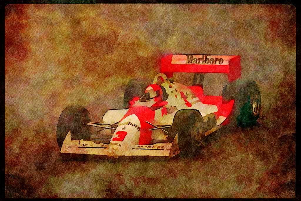 Retro 90s 80s Car Racing 325081 Rick Mears, Toronto Indy A4 Limited Edition Watercolour Print