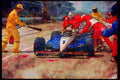 Retro 90s 80s Car Racing 325082 1983 Mears Pit Stop A4 Limited Edition Watercolour Print