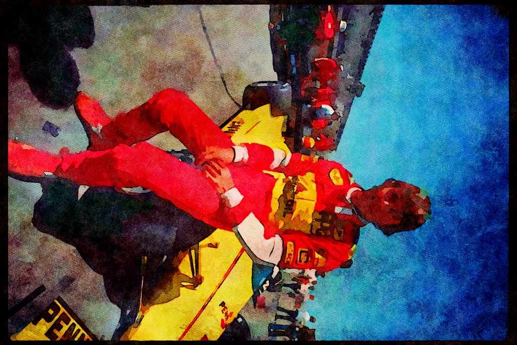 Retro 90s 80s Car Racing 325085 Rick Mears A4 Limited Edition Watercolour Print
