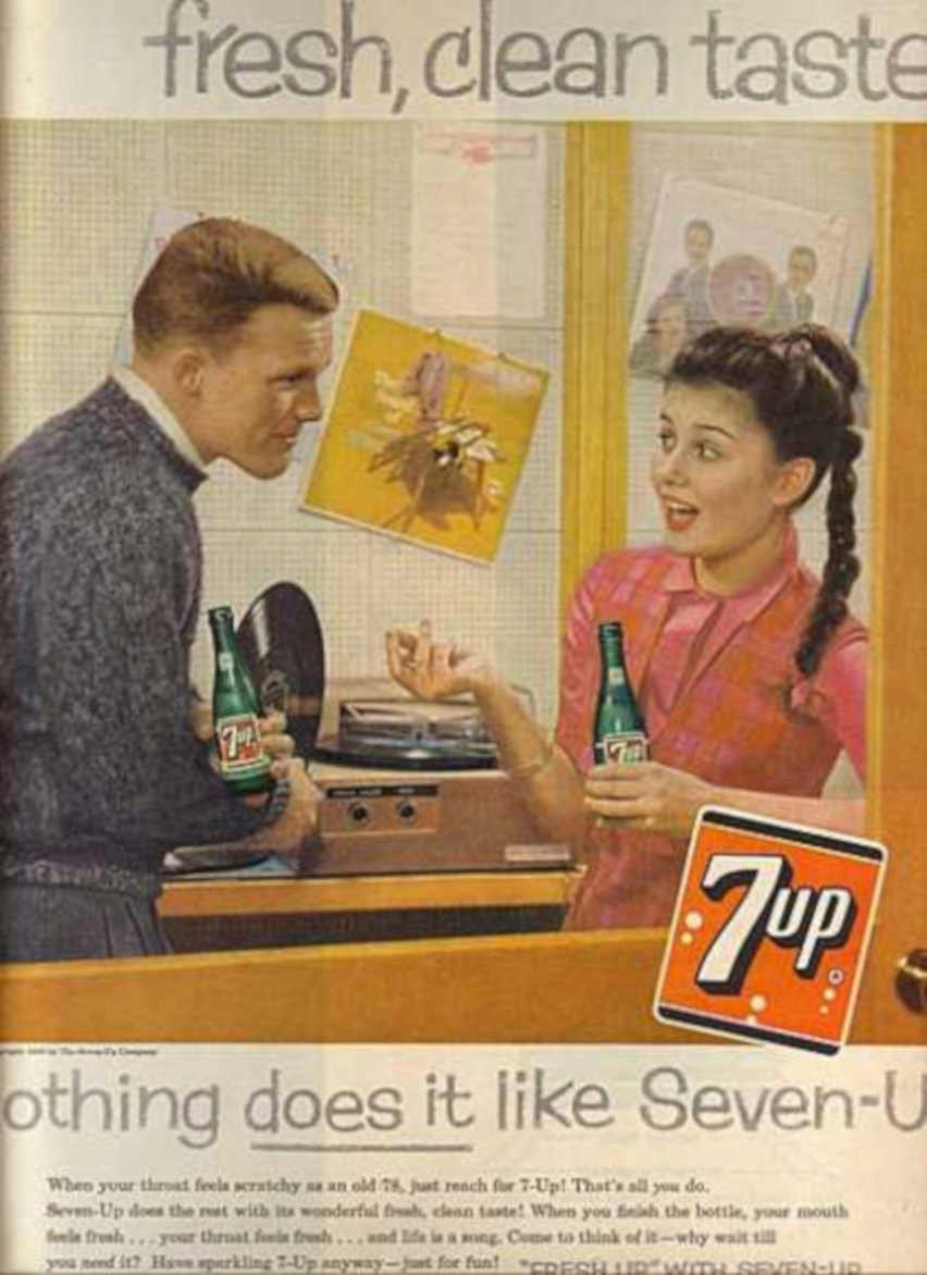 Retro Diner 7up Vintage Retro Advert Ads A4 Photo Print