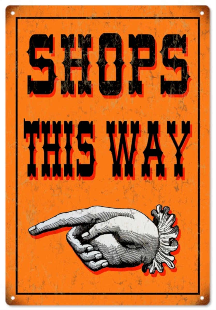 Retro Sign Shops Vintage Retro Advert Ads A4 Photo Print