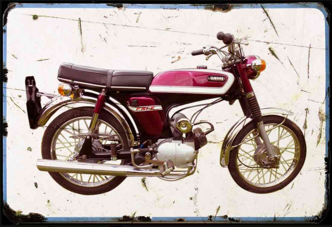 Retro yamahafs1e 1975 A4 Photo Print