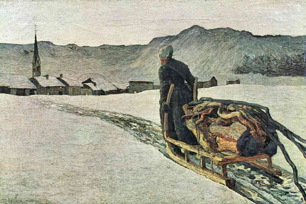 Return From The Forest Giovanni Segantini Symbolism A4 Photo Print