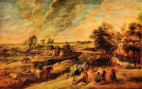 Return of the farmers from the field by Rubens A4 Photo Print