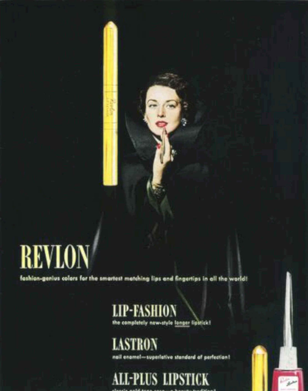 Revlon Lipstick Nailpolish Vintage Retro Advert Poster A4 Photo Print