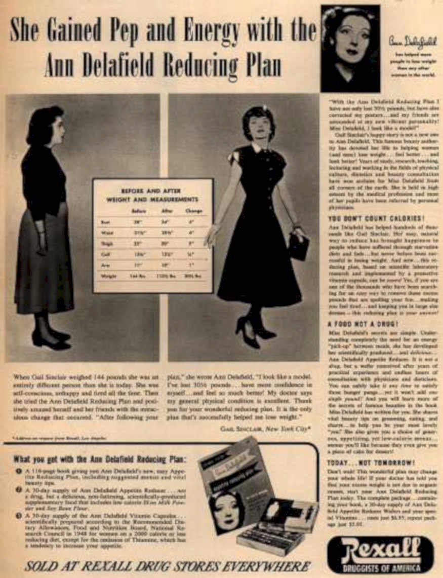 Rexall Women Plan Vintage Retro Advert Ads A4 Photo Print