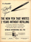 Reynolds Pen 1940s Vintage Retro Advert Poster