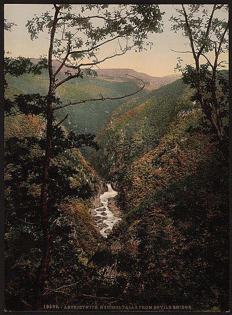 Rheidol Falls Aberystwith Vintage A4 Photo Print