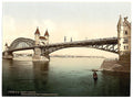 Rhine Bridge and Siebengebirge Vintage A4 Photo Print
