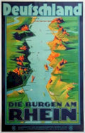 Rhine Germany Travel Vintage Retro Advert Poster A4 Photo Print