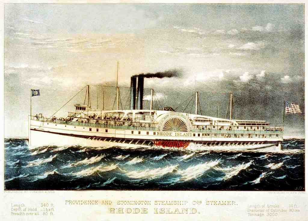 Rhode Island Ship Vintage A4 Photo Print