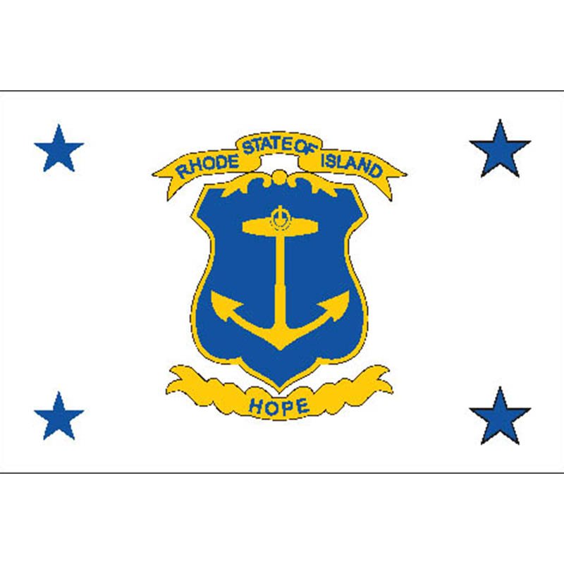Rhodeisland Gov Flag N2617 A4 Photo Print