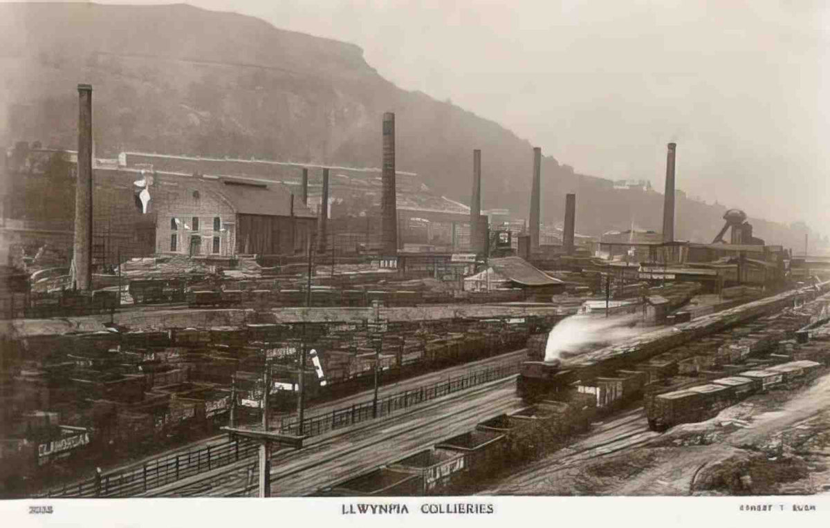 Rhondda Valleys Llwynypia Collieries Vintage A4 Photo Print