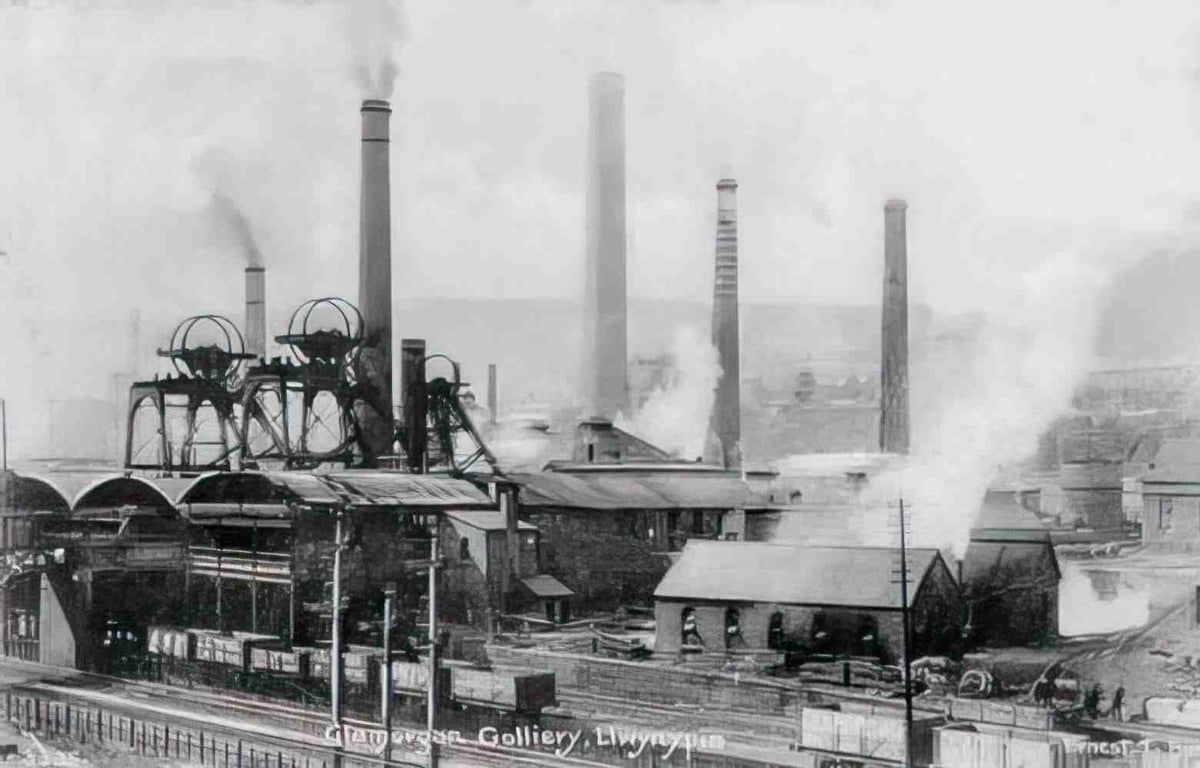 Rhondda Valleys LlwynypiaColliery II Vintage A4 Photo Print