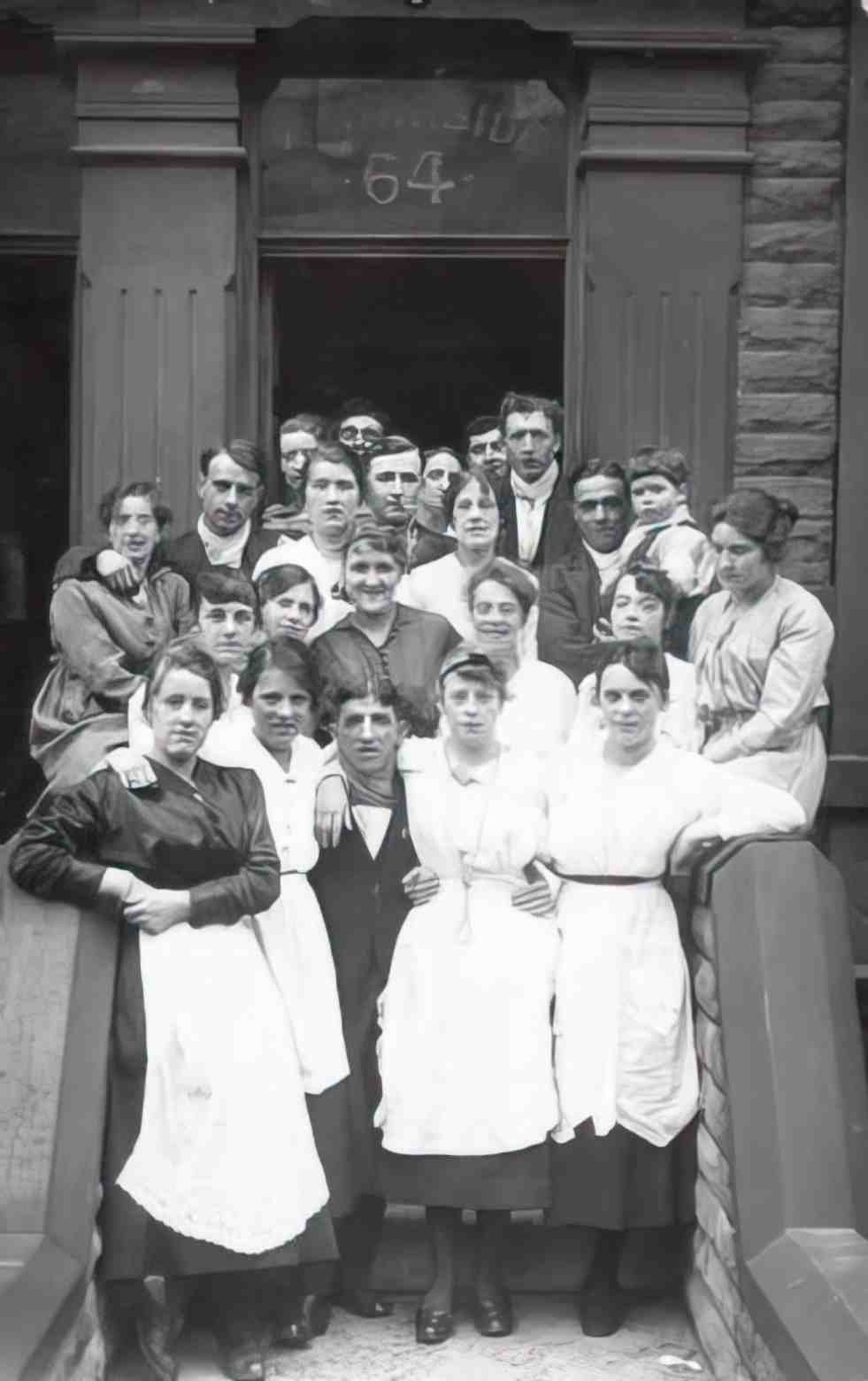 Rhondda Valleys Penygraig Group Ben Howells is the young man holding the littl Vintage A4 Photo Print