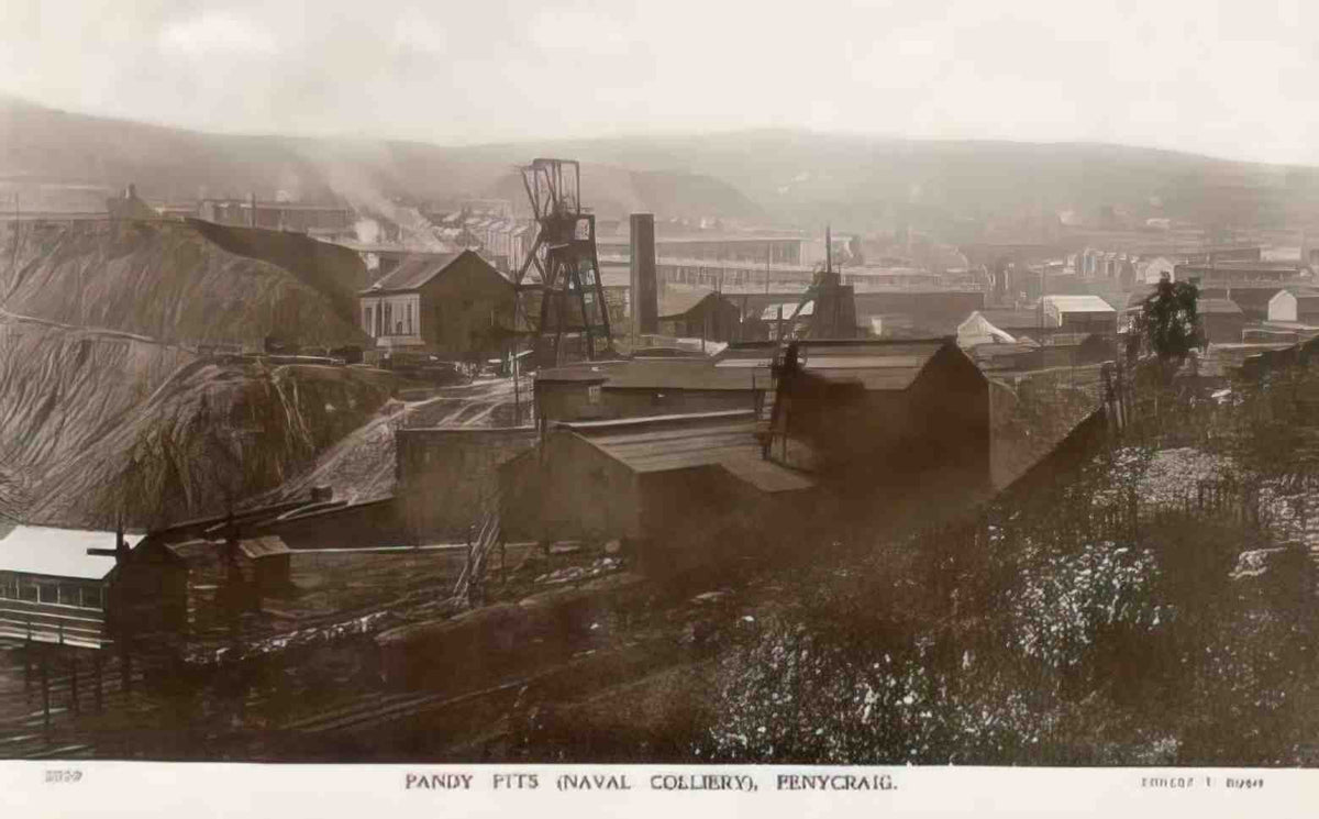 Rhondda Valleys Penygraig Pandy Pits (Naval Colliery) Vintage A4 Photo Print