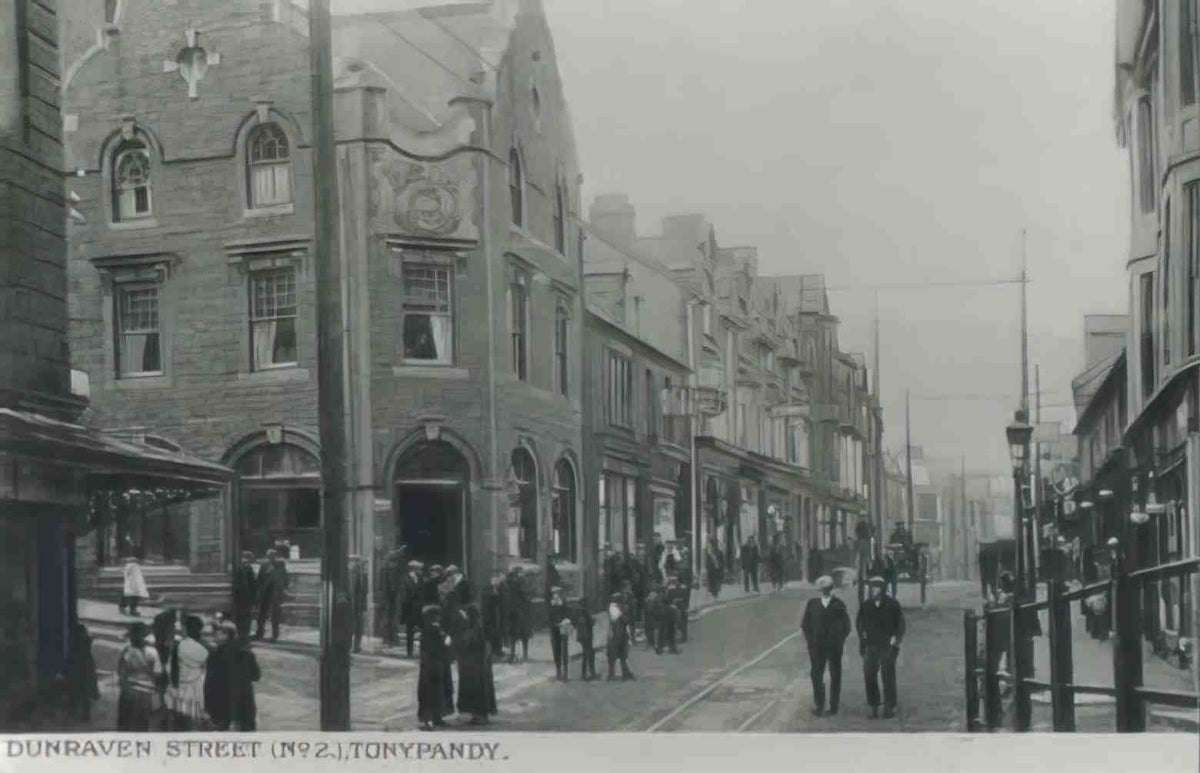 Rhondda Valleys Tonypandy Dunraven Street II Vintage A4 Photo Print