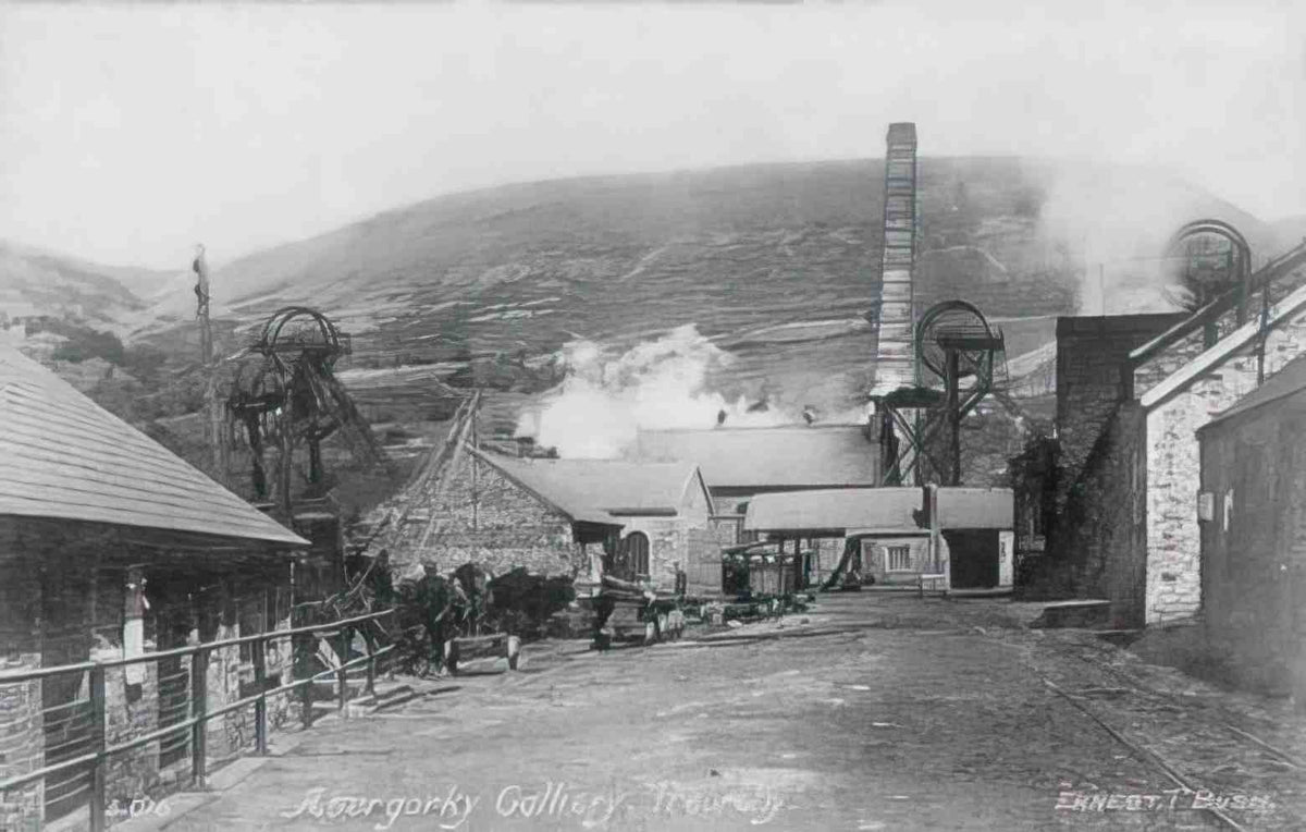 Rhondda Valleys Treorchy Abergorky Colliery III Vintage A4 Photo Print