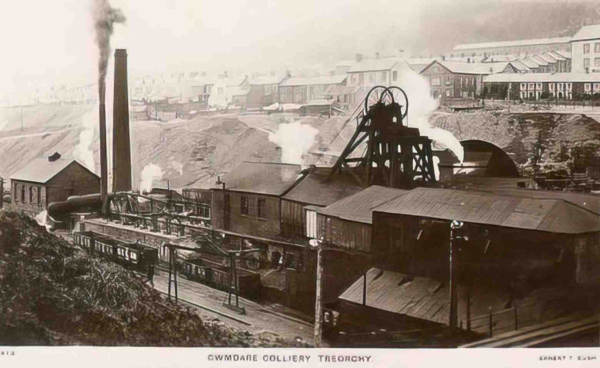 Rhondda Valleys Treorchy Cwmdare Colliery Vintage A4 Photo Print