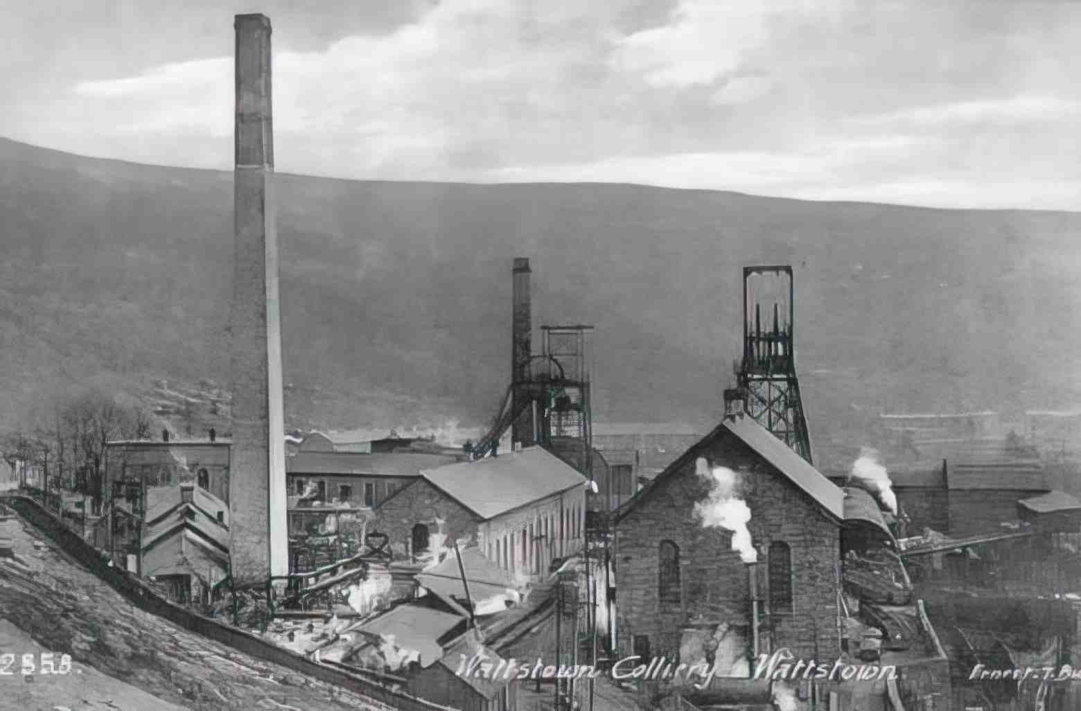Rhondda Valleys Wattstown Colliery Vintage A4 Photo Print