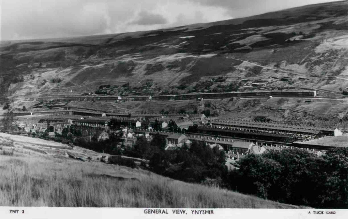 Rhondda Valleys Ynyshir General View circa 1950s Vintage A4 Photo Print