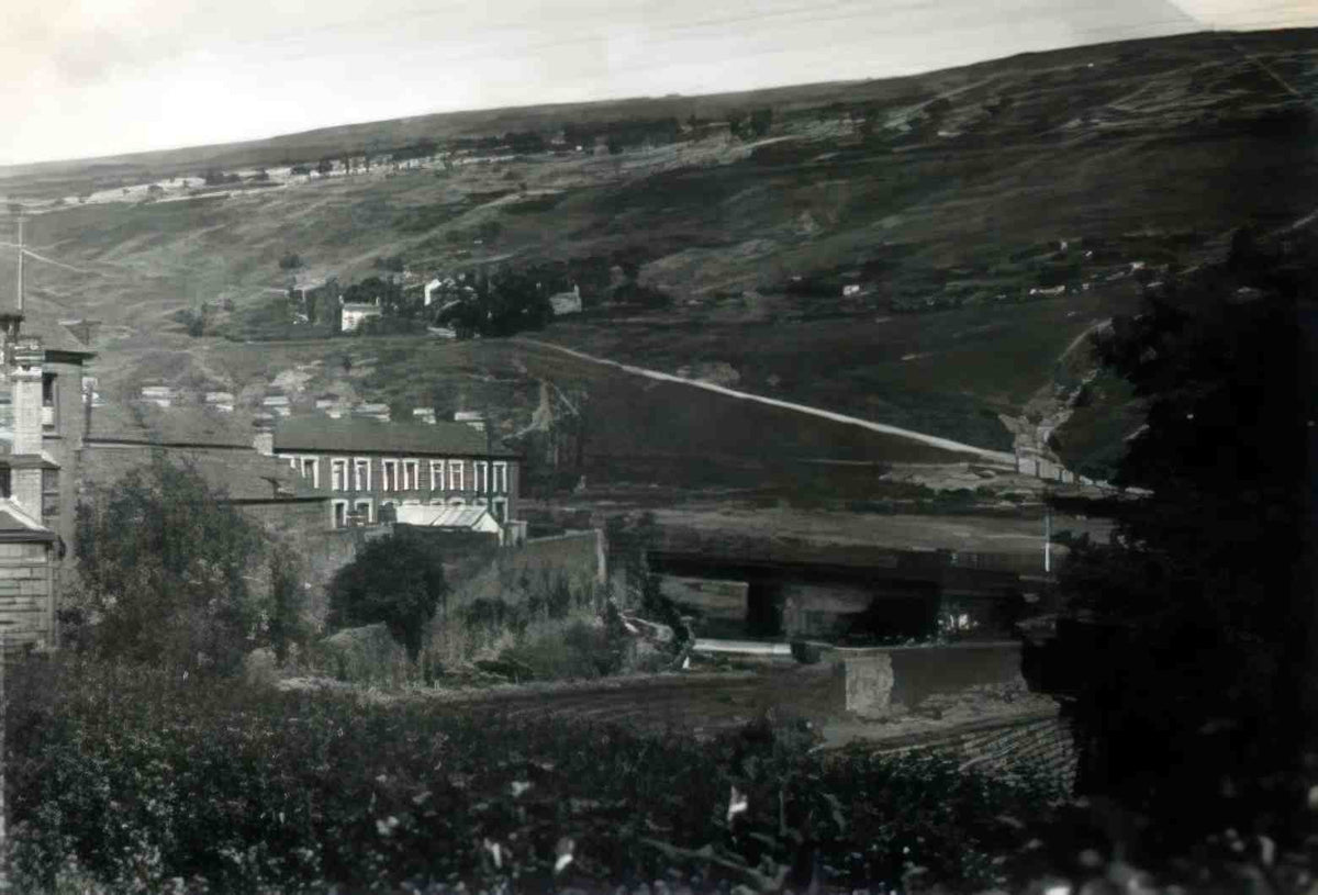 Rhondda Valleys Ynyshir Llanwonno Road and the Maindy Railway Bridge Vintage A4 Photo Print