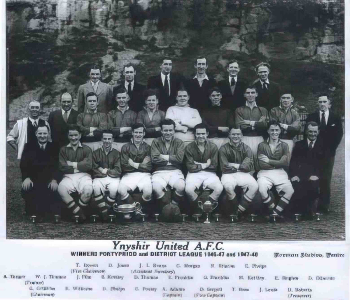 Rhondda Valleys Ynyshir United AFC 19468 Vintage A4 Photo Print