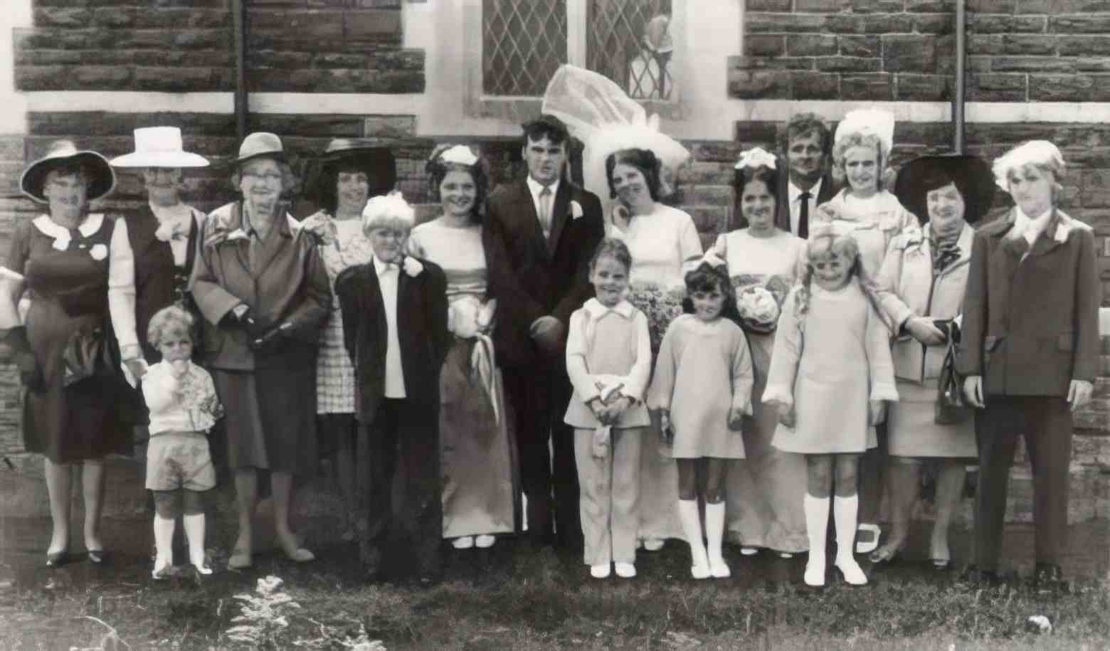 Rhondda Ynyshir Wedding at St Annes Church Vintage A4 Photo Print
