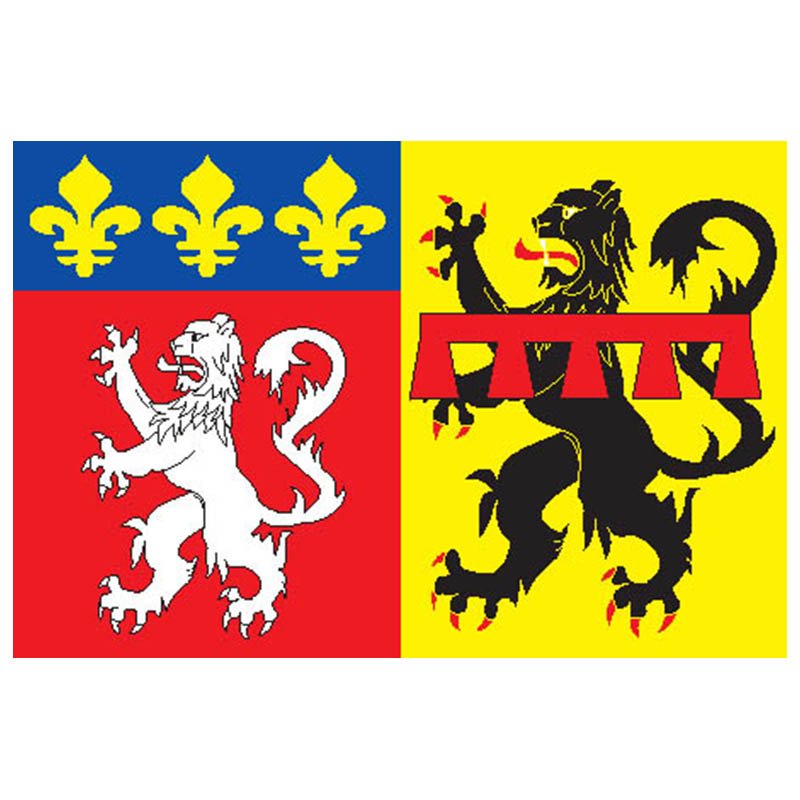 Rhone Dep Flag N2978 A4 Photo Print