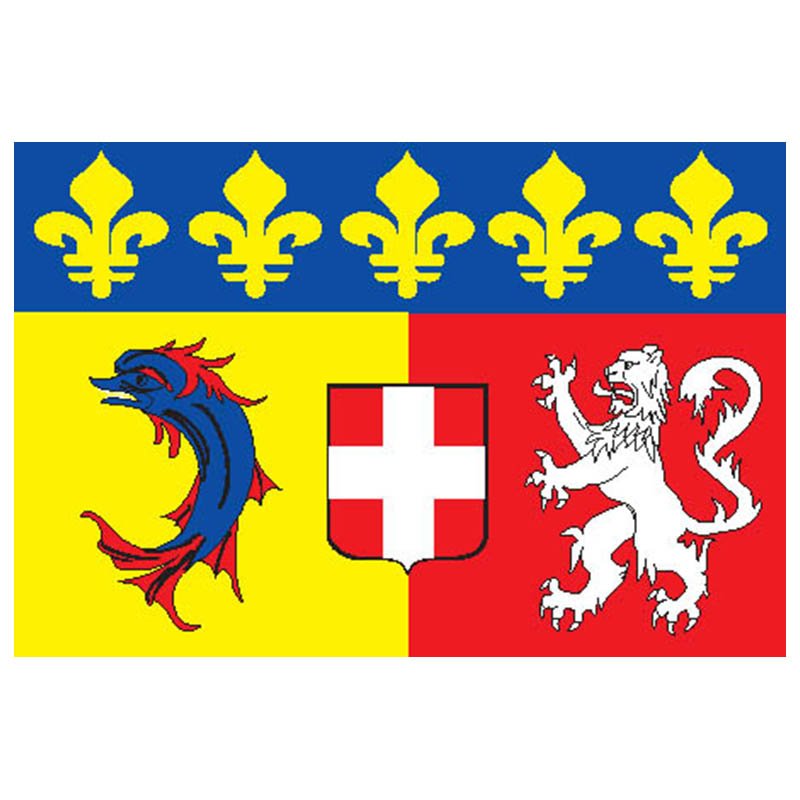 Rhonealpes Reg Flag N3191 A4 Photo Print