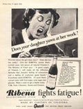 Ribena Fatigue 1952 1950s Vintage Retro Advert Poster