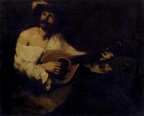 Ribot Theodule Augustin The Mandolin Player A4 Photo Print