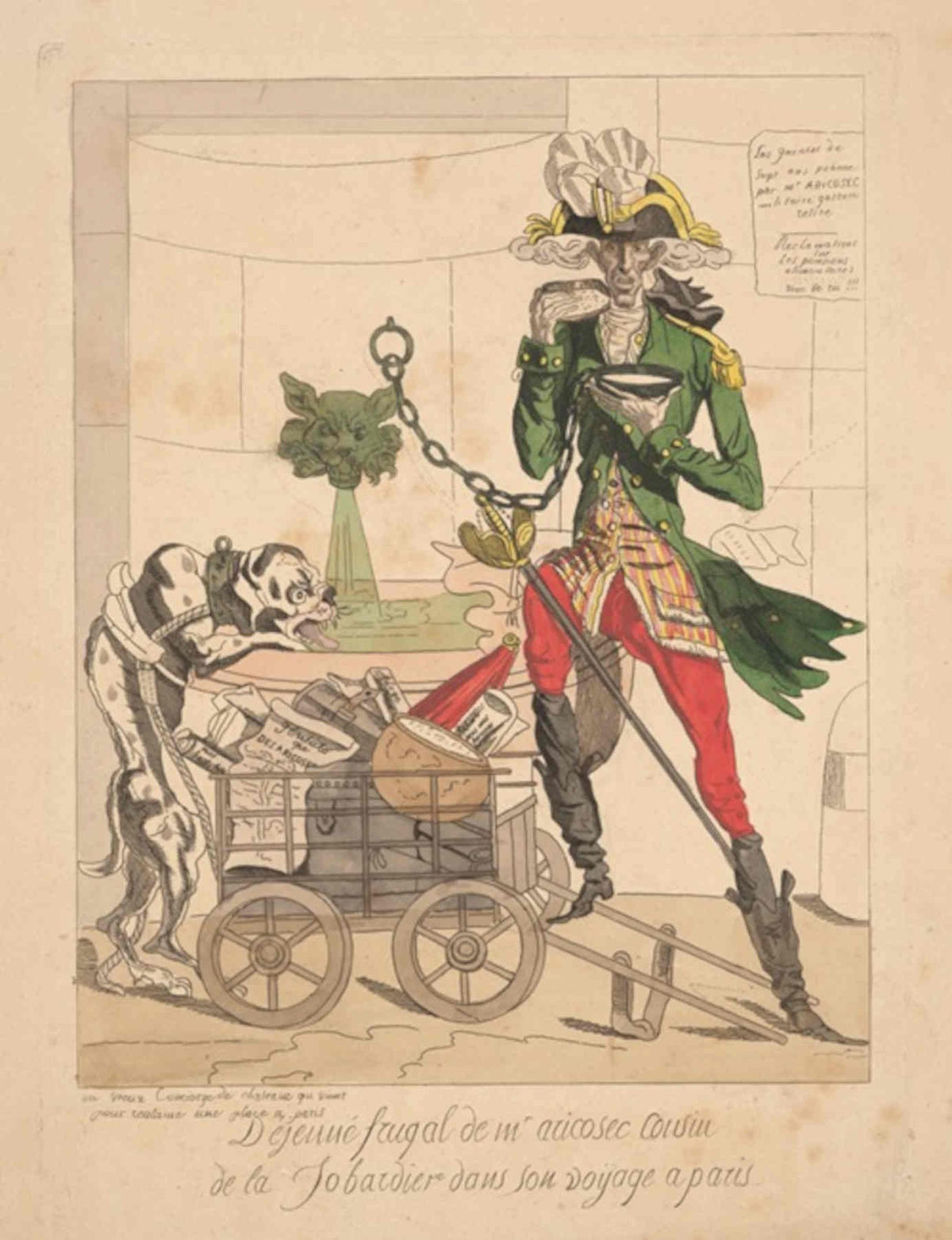 Ricardec Napoleon Cart GB Cartoon Vintage Retro Advert Poster