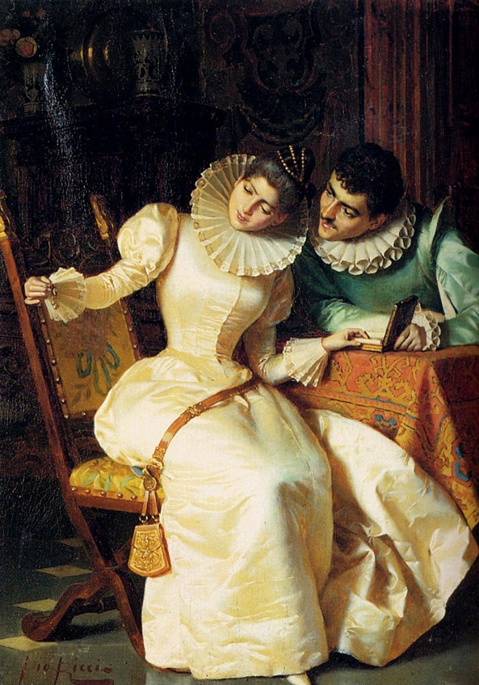 Ricci Pio Elegant Couples In Interiors Pic 2 Art A4 Photo Print
