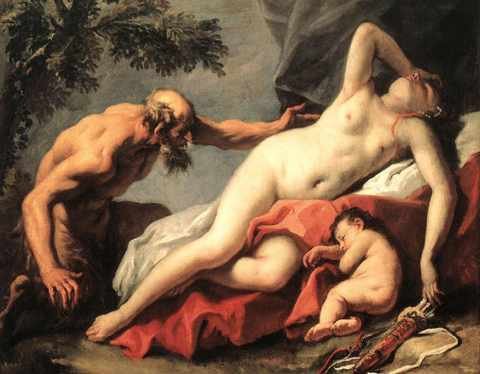 Ricci Sebastiano Venus And Satyr A4 Photo Print